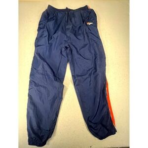 VTG Denver Broncos Track Pants Mens Large Blue Logo 7 Football NFL Ankle Zip Y2k